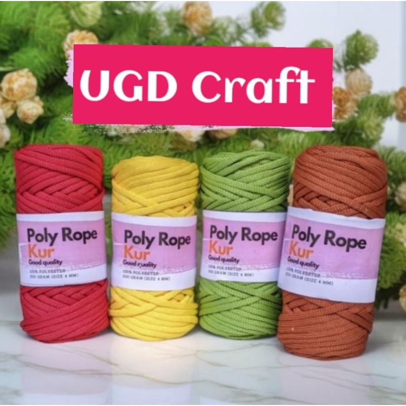 Jual Benang Rajut Poly Rope 4mm (200 gram) / Tali Kur 4mm | Shopee ...