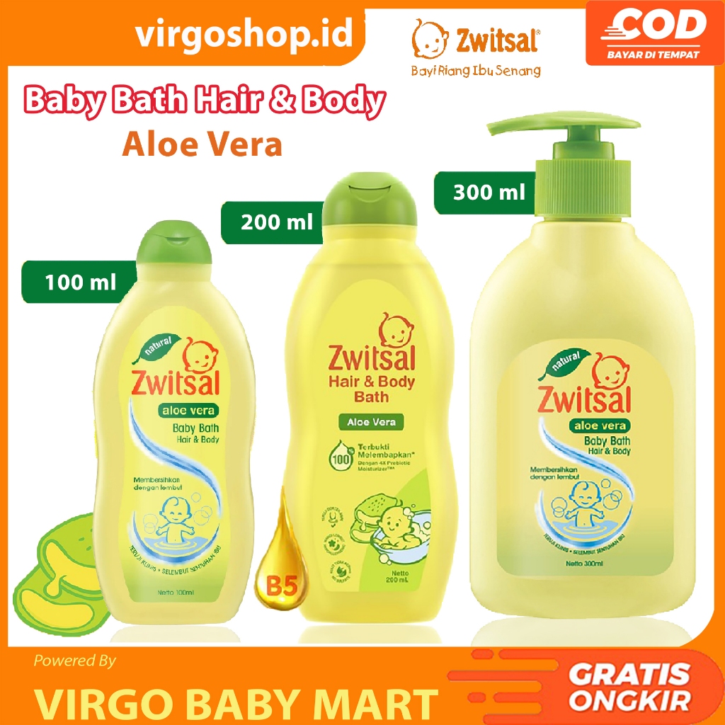 Jual Zwitsal Naural Baby Bath Hair & Body Aloe Vera Botol 300 Ml 200 Ml ...