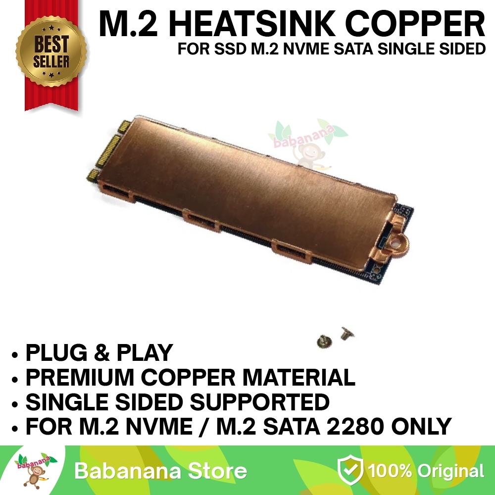 Jual Heatsink Ssd M Nvme M Sata Single Sided Copper Pendingin