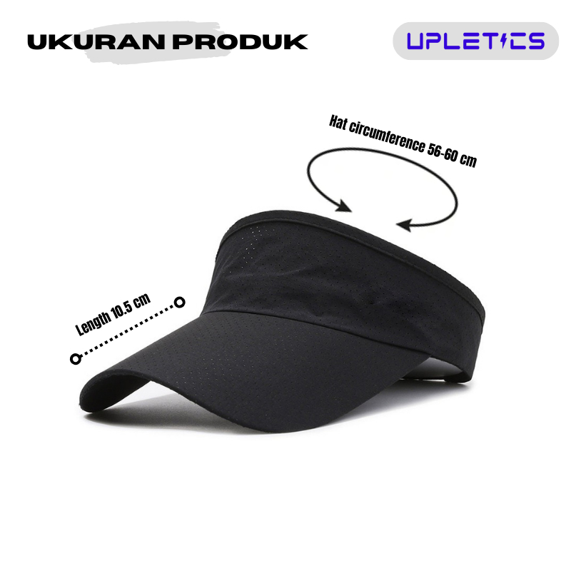 Jual Upletics Adjustable Running Sport Hat | Topi Visor Olahraga Lari ...