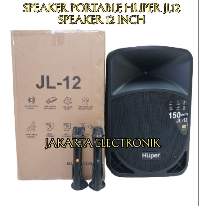 Jual Speaker Portable Huper Jl12 Original speaker 12Inch Garansi resmi ...