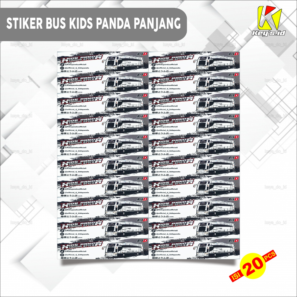 Jual Stiker Bus Kids Panda, Stiker Bus Basuri Panjang, Stiker Bus ...