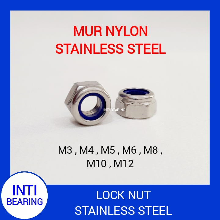 Jual Mur Nylon M M Stainless Steel Ss A Mur Nilon Locknut