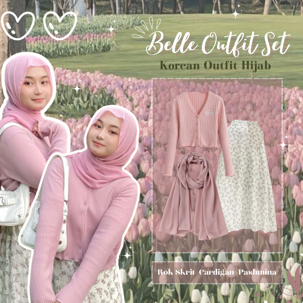 Jual Belle OutfitOne set wanita kekinianOutfit set korean style