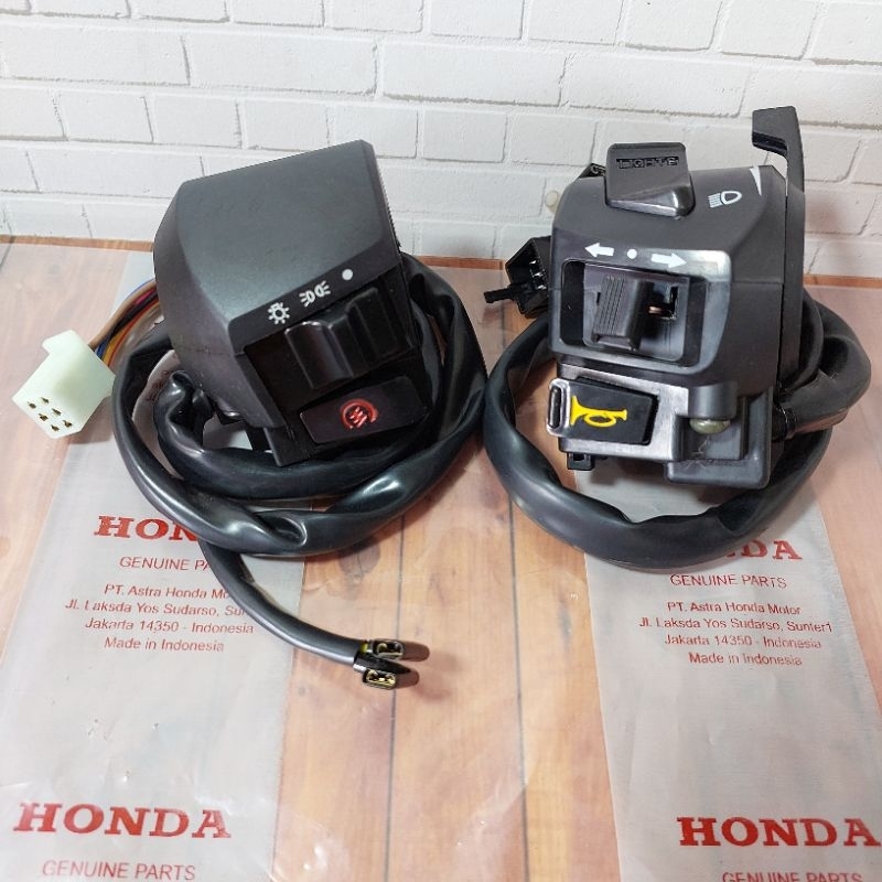Jual saklar holder switch handle satu set kanan kiri motor honda ...
