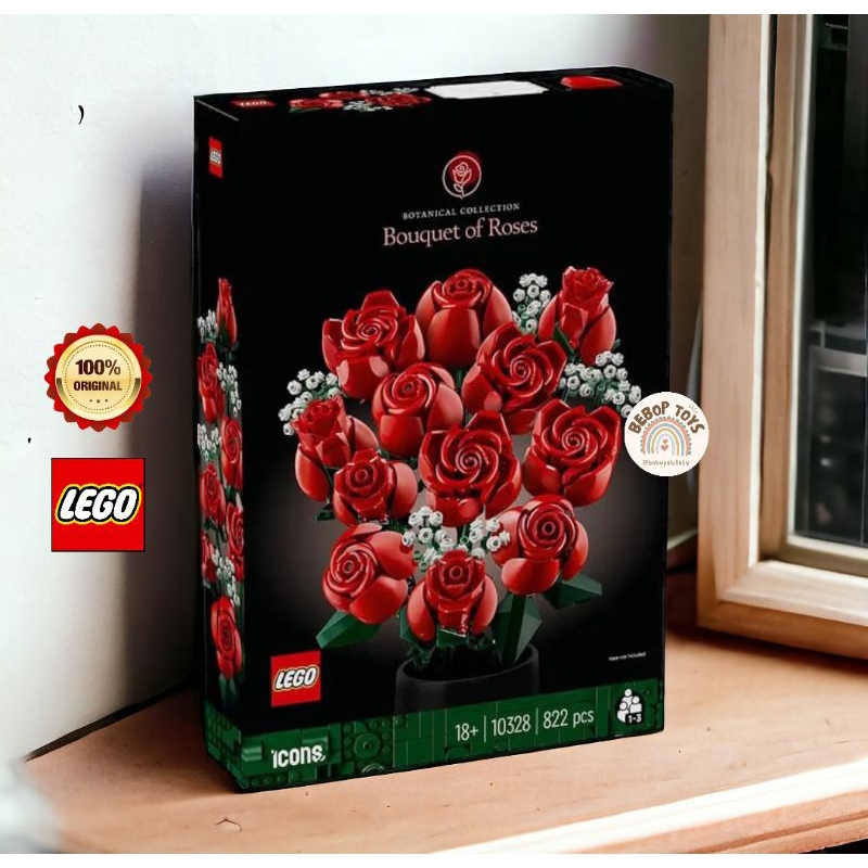 Jual LEGO FLOWER BOUQUET OF ROSES 10328 ORIGINAL LEGO NEW 2024 LEGO