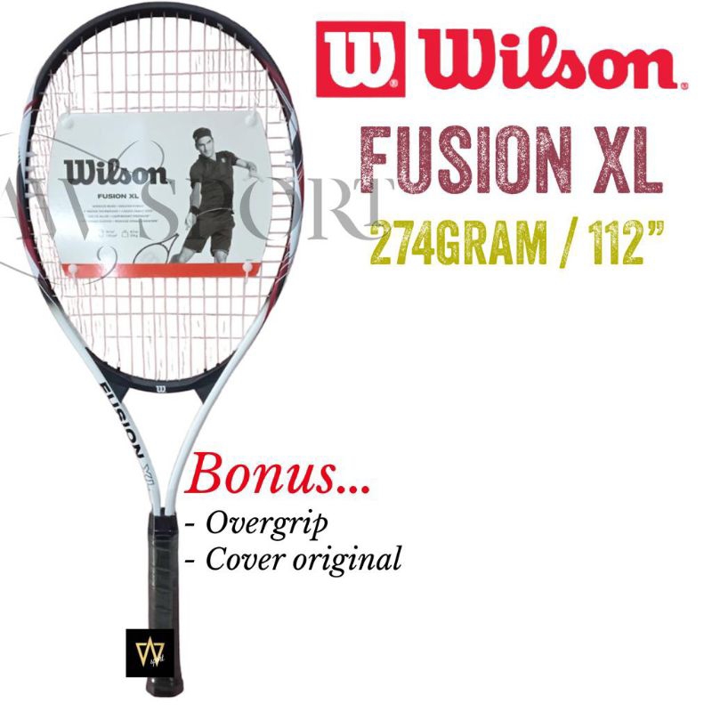 Racchetta Da Tennis Wilson Fusion XL - Testa Oversize 723 Cm&sup2;, Leggera 291 G | Per Principianti