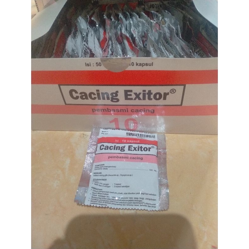 Jual Exitor obat cacing untuk ayam isi 10 kapsul | Shopee Indonesia