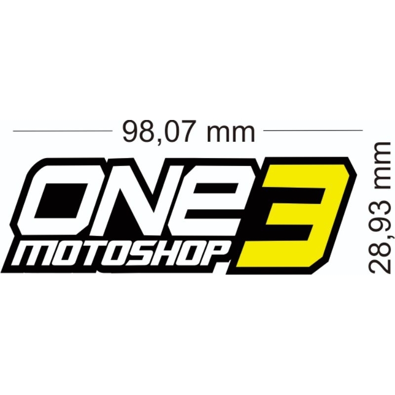 Jual stiker ONE3 MOTOSHOP Sticker cutting | Shopee Indonesia