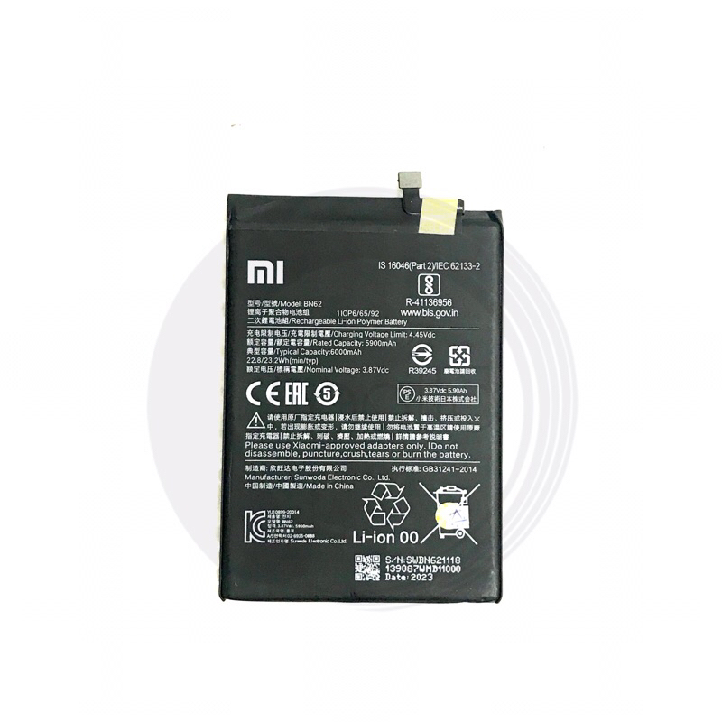 Jual Baterai Xiaomi Redmi 9t Poco M3 Pocophone Bn62 Batre Battery Shopee Indonesia 3649