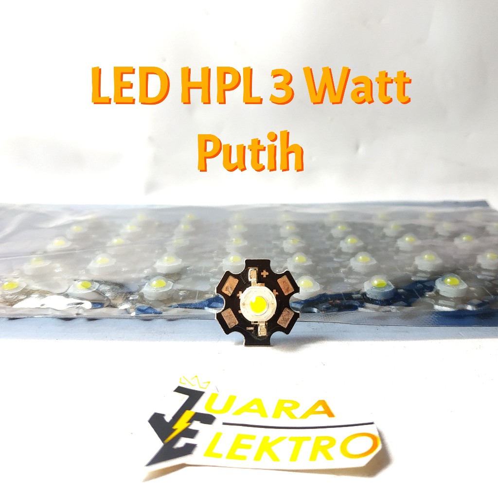 Jual LED HPL 3 Watt Putih + Heatsink PCB | LAMPU LED HPL Putih 3 Watt ...