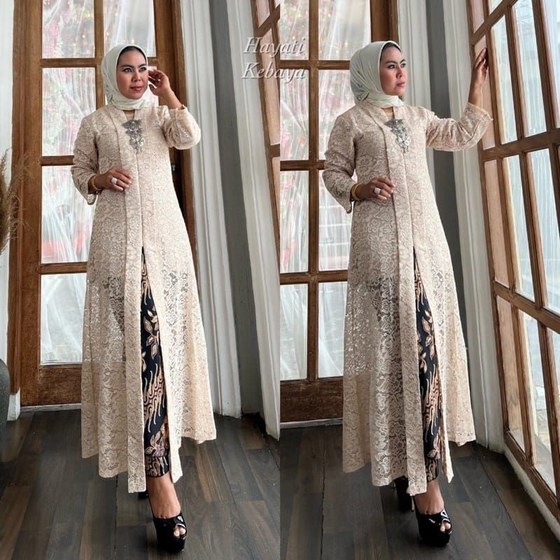 Jual Kebaya Hayati Kebaya Floy Long Tunik Kebaya Kekondangan Terbaru