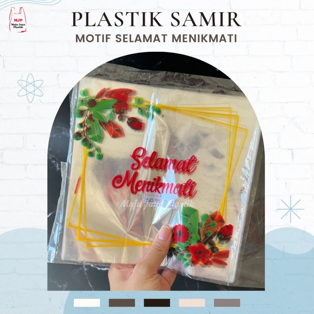 Jual Plastik Alas Nasi Samir Bening Selamat Menikmati 20x20 Plastik