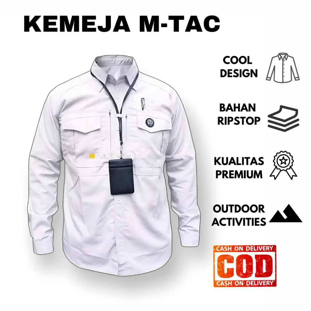 Jual Kemeja Taktikal M-tac Pria - Lengan Panjang Warna ARMY Bahan ...