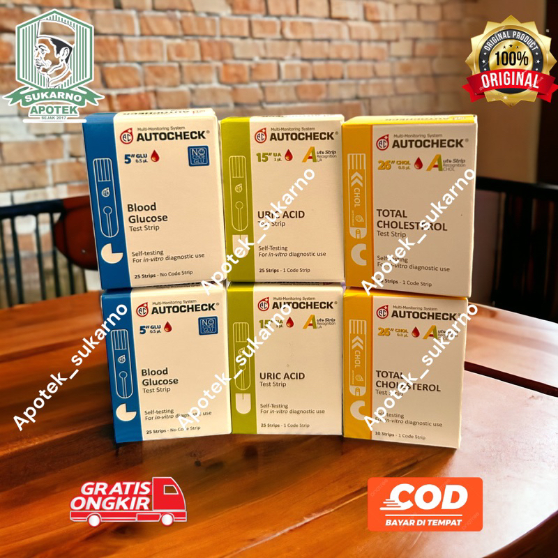 Jual Autocheck Strip Kolesterol, Strip Asam Urat, Strip Gula darah dan ...