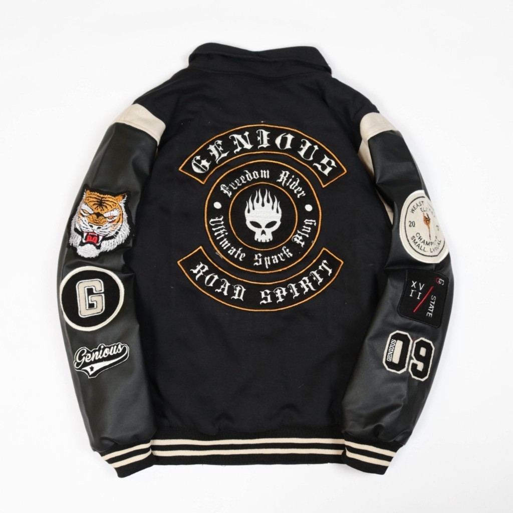 Jual Jaket Varsity Pria Wanita Road Spirit Fleece Leather High Quality ...