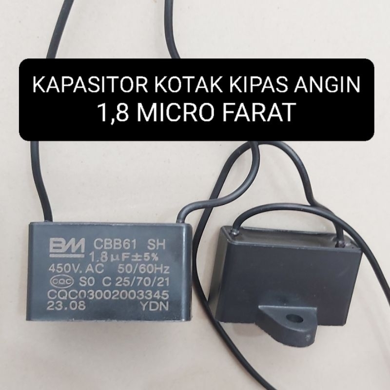 Jual Kapasitor Kotak Uf Kipas Angin Kabel Uf V Volt