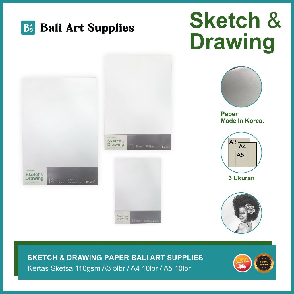 Jual Sketch & Drawing Paper Bali Art Supplies / Kertas Gambar & Sketsa