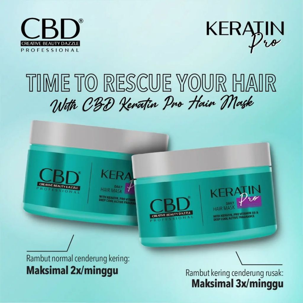 Jual CBD Professional Keratin Pro Daily Use Hair Mask 250g 500g ...