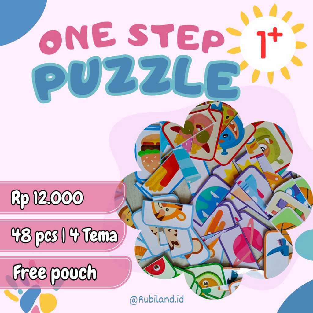 Jual Mainan Edukasi Paper Puzzle 2 step untuk melatih motorik