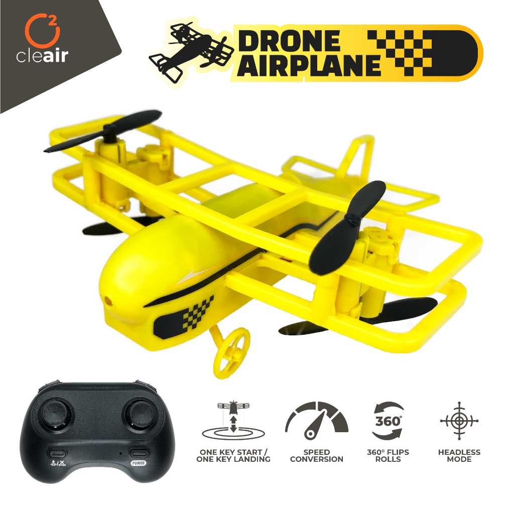 CleAir O2 Drone Aircraft Air Plane Altitude Hold Ghz Mainan JJRC RC  Remote Control H95 Pesawat