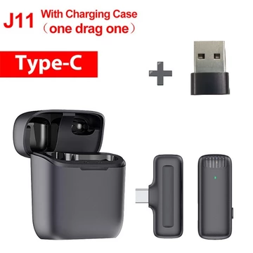 UPUPIN Microphone Nirkabel Lavalier Dual Wireless Microphone Bluetooth Portable 2 Mic Clip On