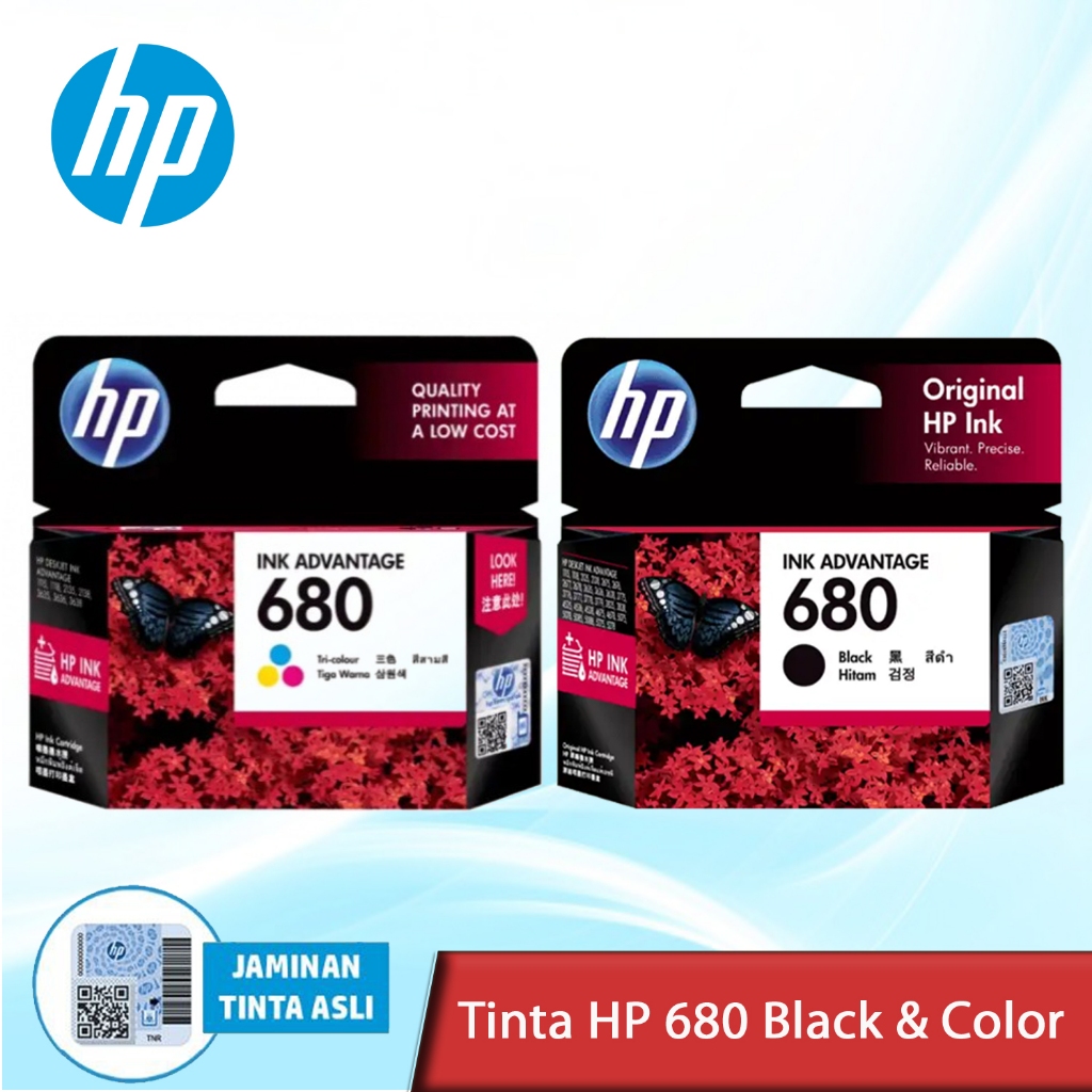 Jual Tinta Printer HP 680 Black | Tinta Printer HP 680 Tri Color ...