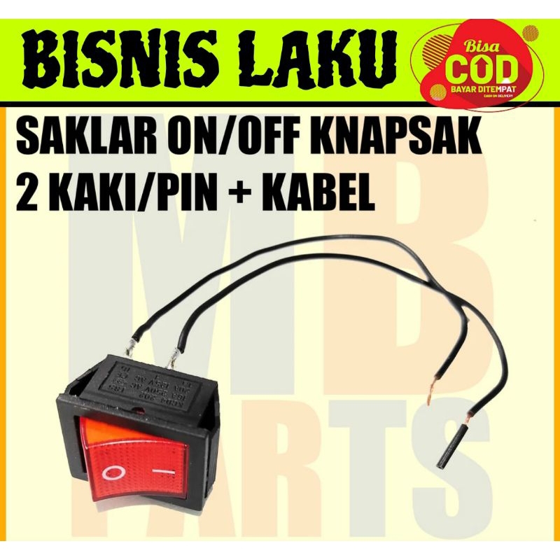 Jual SAKLAR / SWITCH ON OFF KNAPSAK / SPRAYER ELEKTRIK + KABEL 2 PIN ...