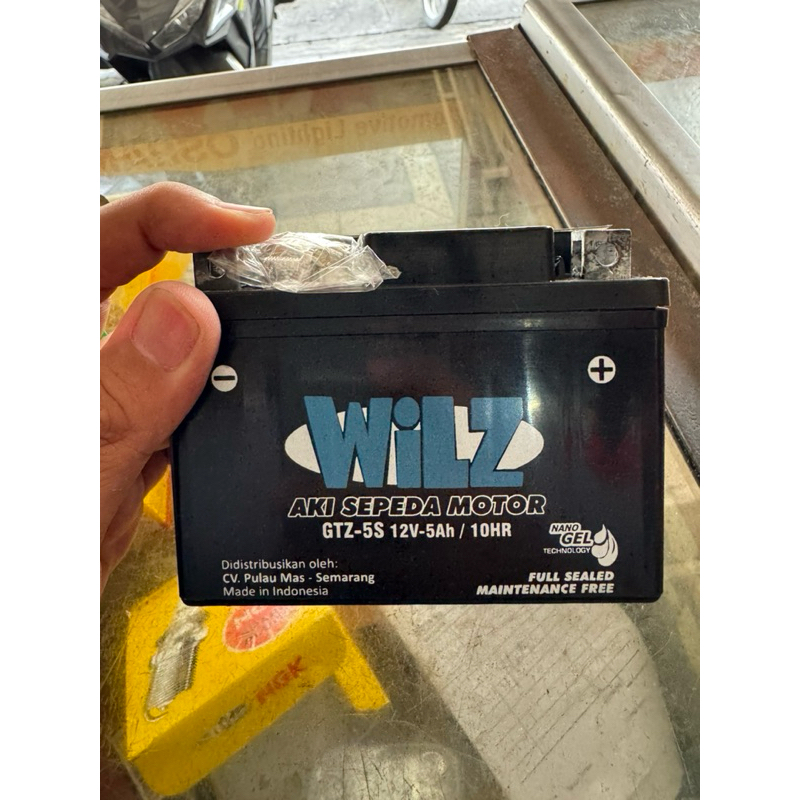 Jual Full kering Aki wilz gtz-5s 12v 5 ah nano gel technologi aki full