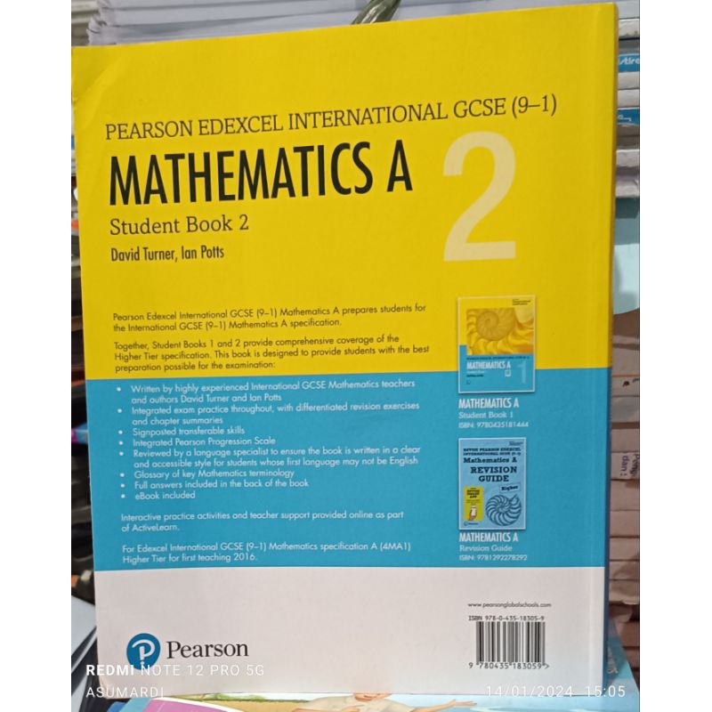 Jual Student Book MATHEMATICS 1 2 A | Shopee Indonesia