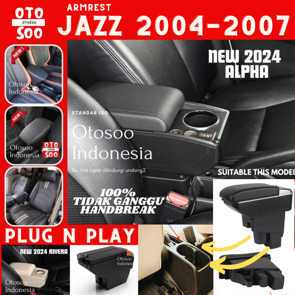 Jual Armrest Jazz 2004 2007 Console box Jazz AutoGrand Armrest Honda Jazz Shopee Indonesia