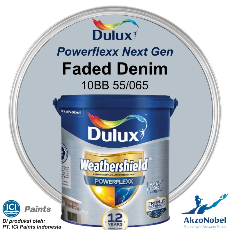 Jual DULUX WEATHERSHIELD POWERFLEXX 2.5 LT FADED DENIM 10BB 55/065