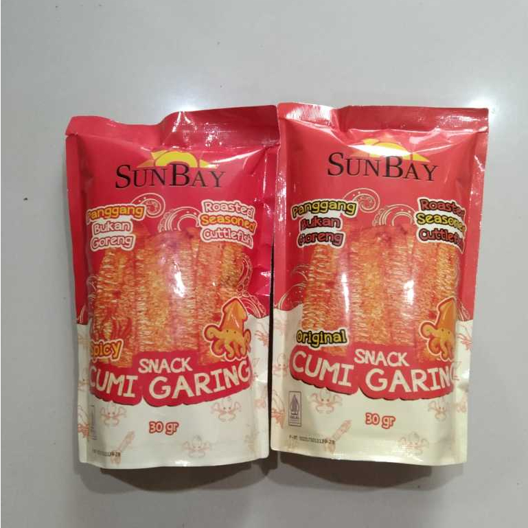 Jual Sunbay Snack Cumi Garing Panggang Original Spicy Makanan Ringan