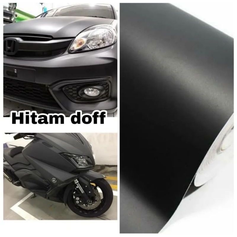 Jual Stiker Skotlet Warna Hitam Doff Matte Lentur Ukuran P 1 Meter x L ...