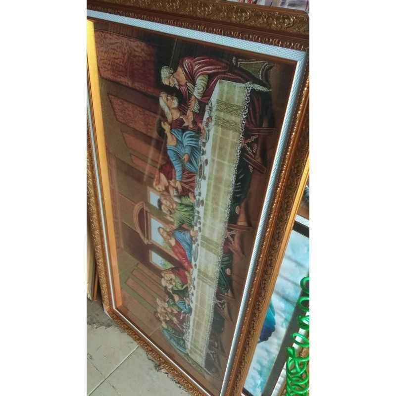 Jual Hiasan Perjamuan Kudus Kain Baldu / Bingkai Perjamuan Kudus ...
