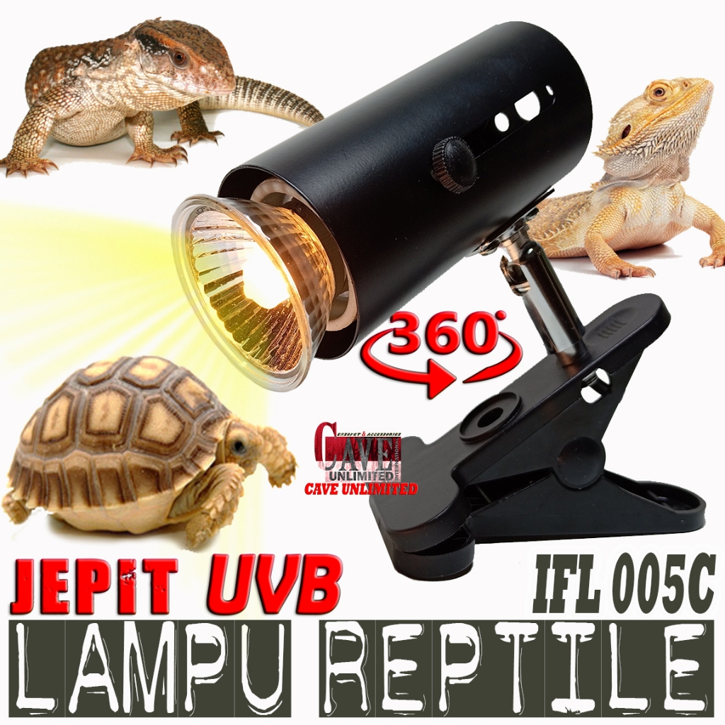 Jual IFL005C HEATING LAMP SEPAKET FITTING JEPIT+LAMPU UVB PENGHANGAT ...