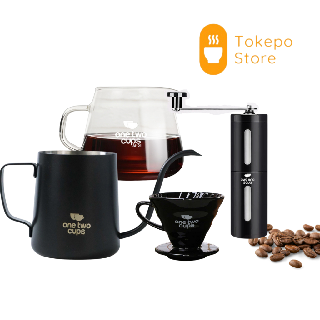 Jual Paket Alat Seduh Kopi V60 Manual Brew Home Brew V60 Ceramic Dripper Teko Server V60 7675