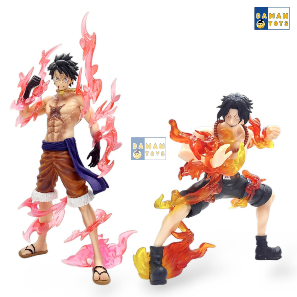 Jual One Piece Action Figure Luffy Gear Second Busoshoku Haki Ace Lufy ...