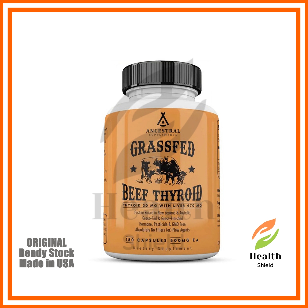 Jual Ancestral Supplements Grass Fed Natural Desiccated Thyroid 30 mg 180 kapsul suplemen tiroid