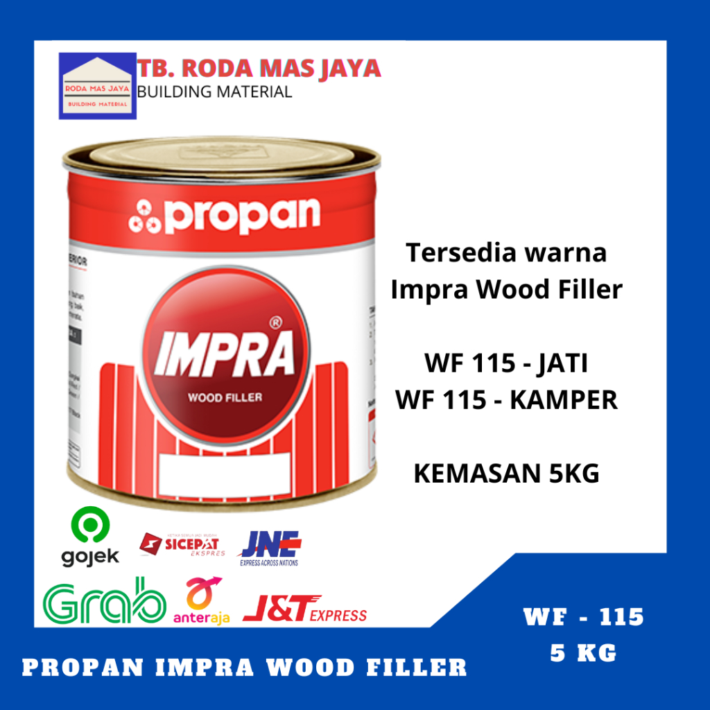 Jual Propan Cat Kayu Cat Pelapis Impra Wood Filler WF 115 Galon 5kg