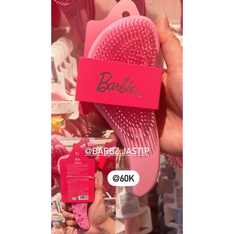 Jual JASTIP MINISO X BARBIE BRUSH / SISIR BRUSH BARBIE MINISO / READY ...