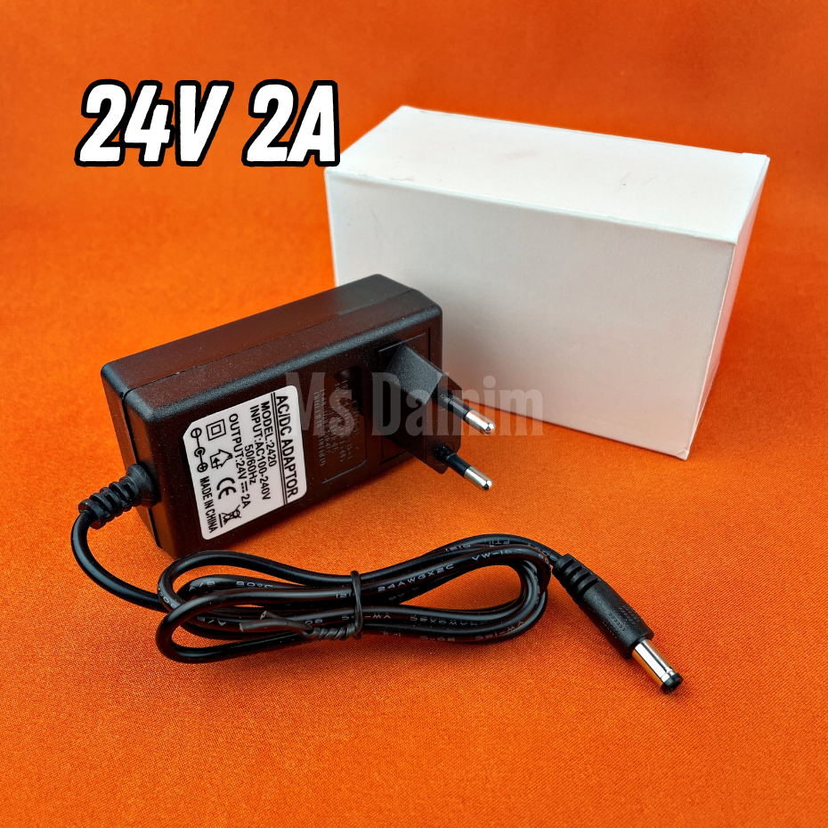 Jual Adaptor 24V 2A 24 Volt 2 Ampere AC/DC Power Adaptor Supply ...