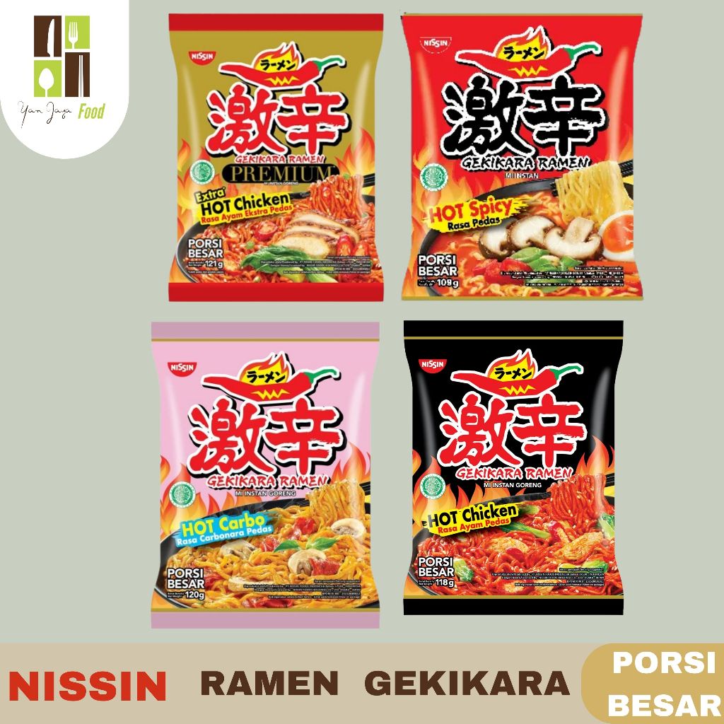 Jual Nissin Ramen Gekikara Mie Ramen Ramen Instan Kemasan Porsi