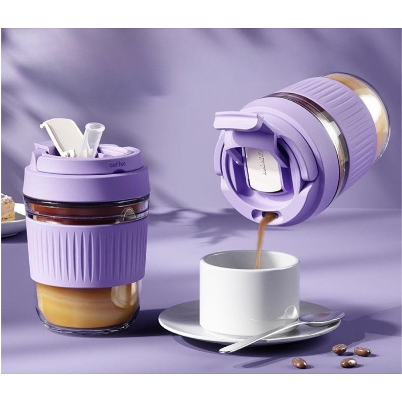 Jual (PAP) Botol kaca COFEE / Botol kaca Sedotan /Tumbler kaca bottle ...