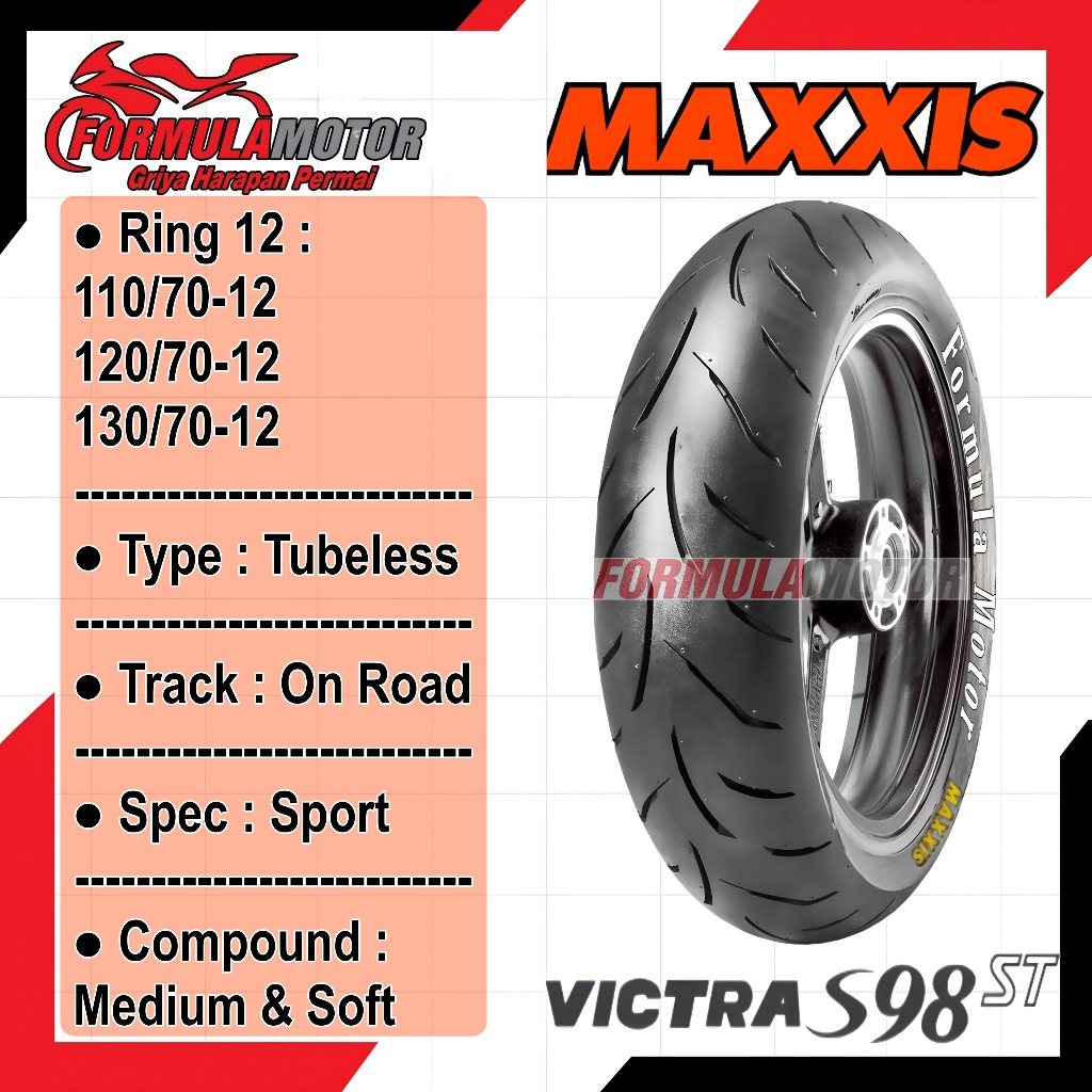 Jual Maxxis Victra S98 ST Ring 12 Tubeless (Dual Compound) Ban Maxxis ...
