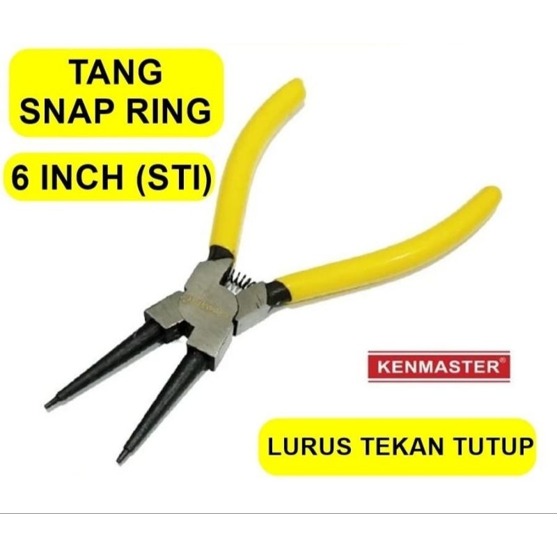 Jual TANG SNAP STI RING 6 INCH KENMASTER TANG CIRCLIP LURUS TEKAN TUTUP ...