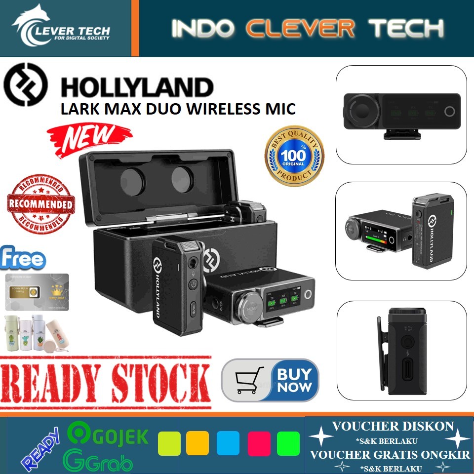 Jual Hollyland LARK MAX Duo 2-Person Wireless Microphone System (2.4 ...