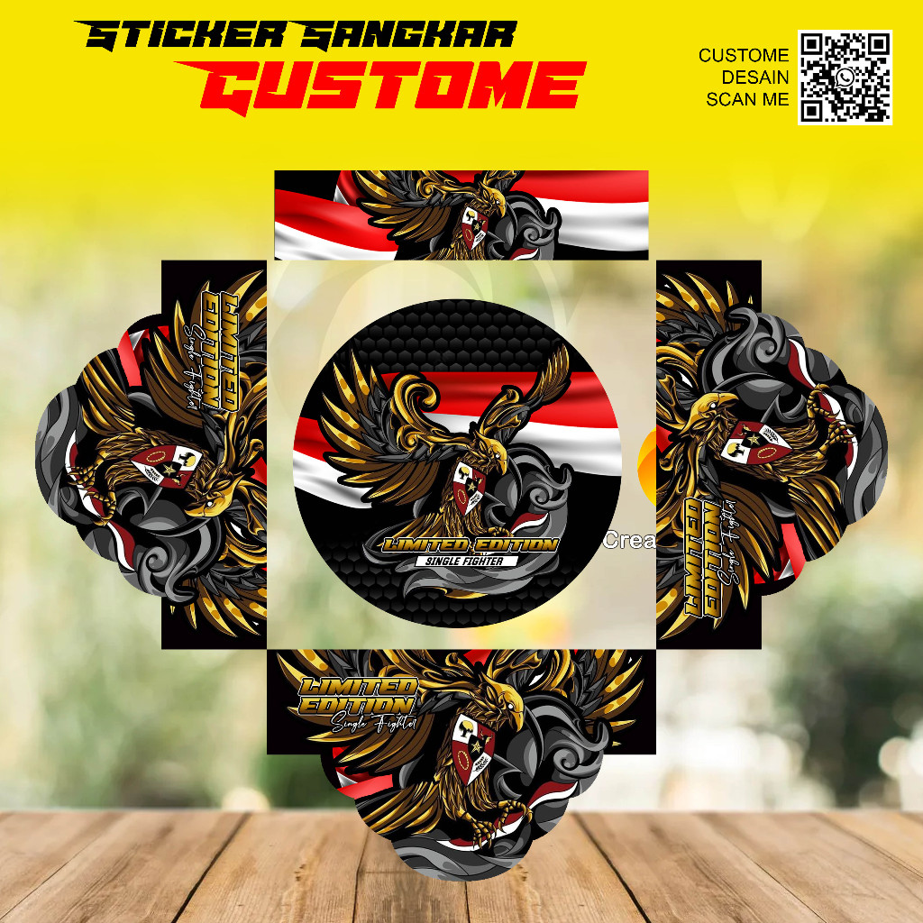 Jual STICKER SANGKAR TEBOK PLECI GARUDA | Shopee Indonesia