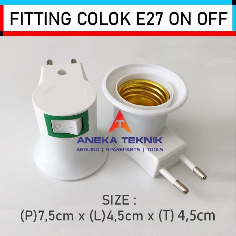 Jual Fitting Colok E27 / Fitting Switch ON - OFF | Shopee Indonesia