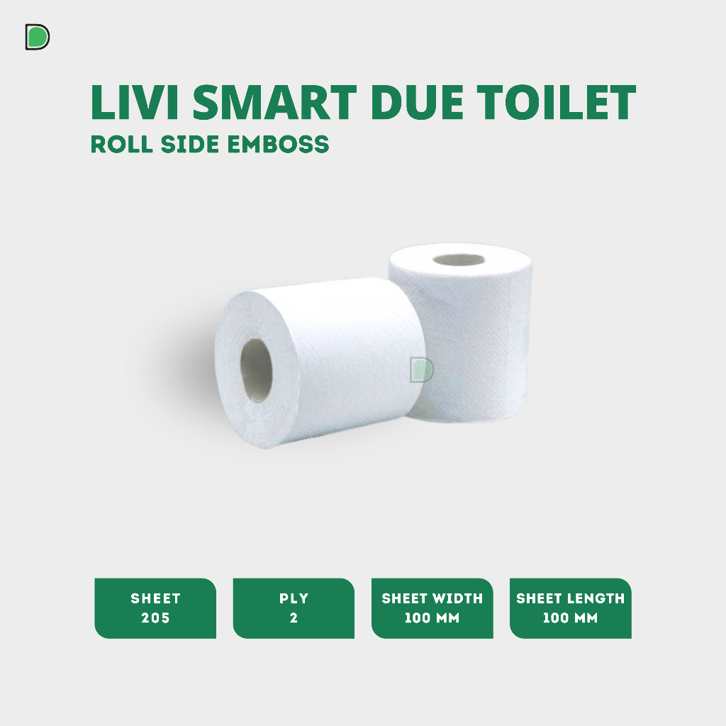 Jual (Gosend/Grab) Tissue LIVI Evo Smartdue Toilet Roll 205's / Tissue ...